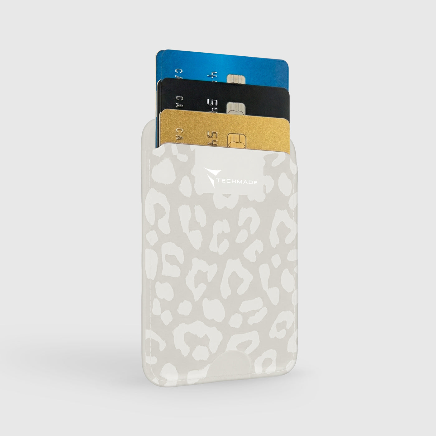 MagSafe Compatible Slim Wallet - Up to 3 Cards, with Adapter Ring (Animal Print)