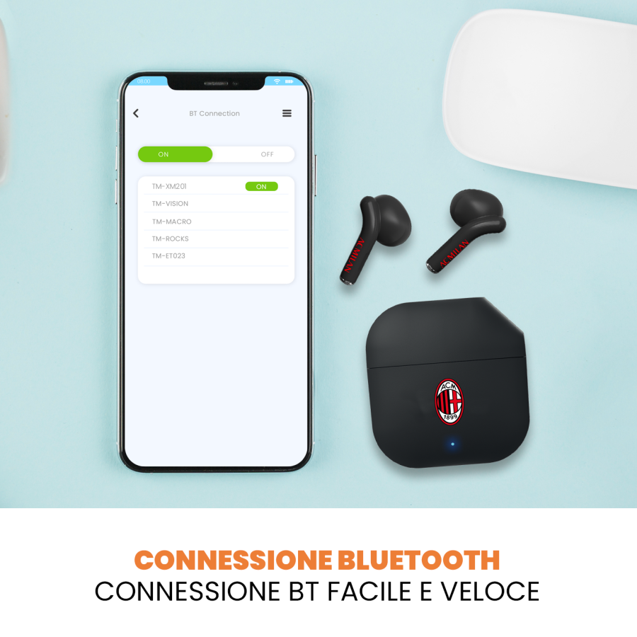 Bluetooth In-Ear Earbuds XM201 - with Charging Case - Milan