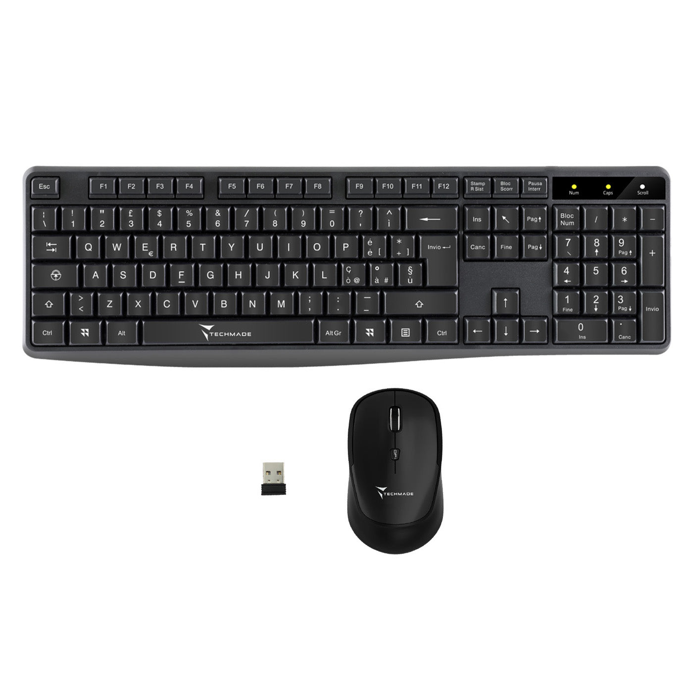 Kit con Mouse e Tastiera Wireless - KM001
