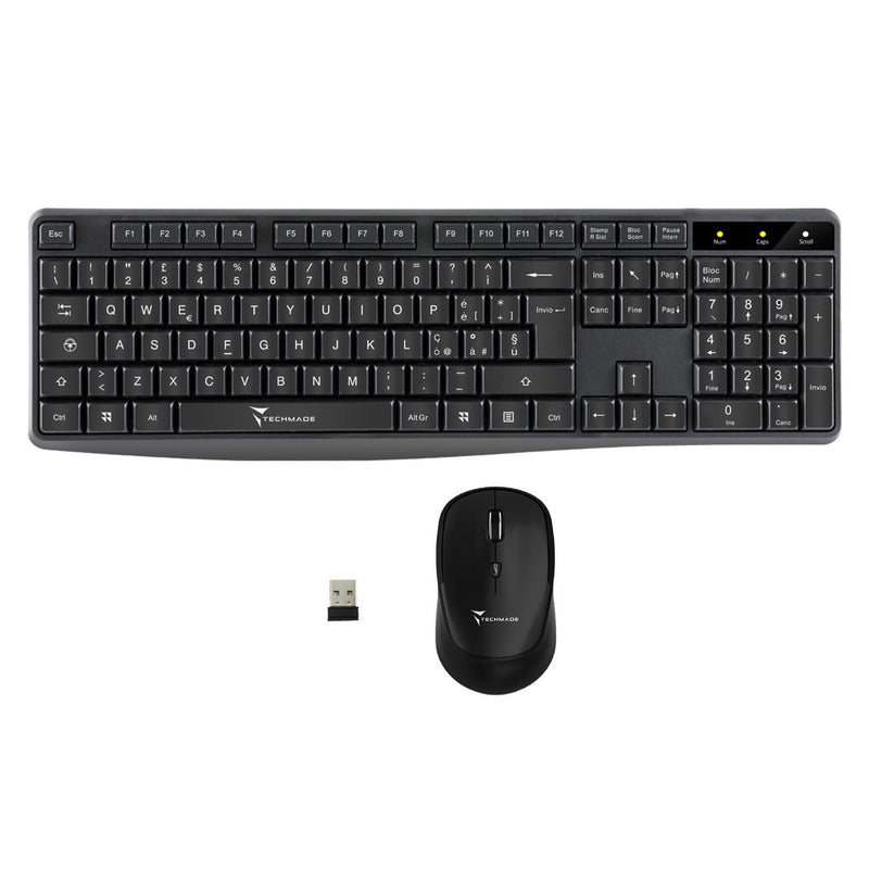 Kit con Mouse e Tastiera Wireless - KM001