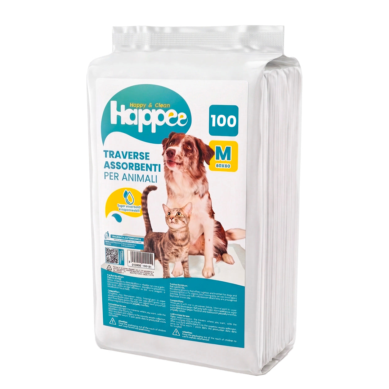 Traversine Igieniche Assorbenti - Cani & Gatti - Taglia M 60x60 - Maxi Pack
