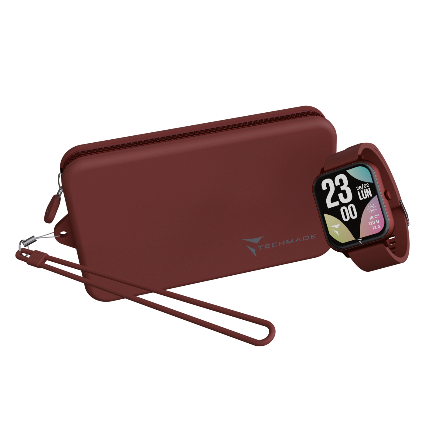 Smartwatch Glow with Phone and SOS Function - Bundle Pack with Pouch