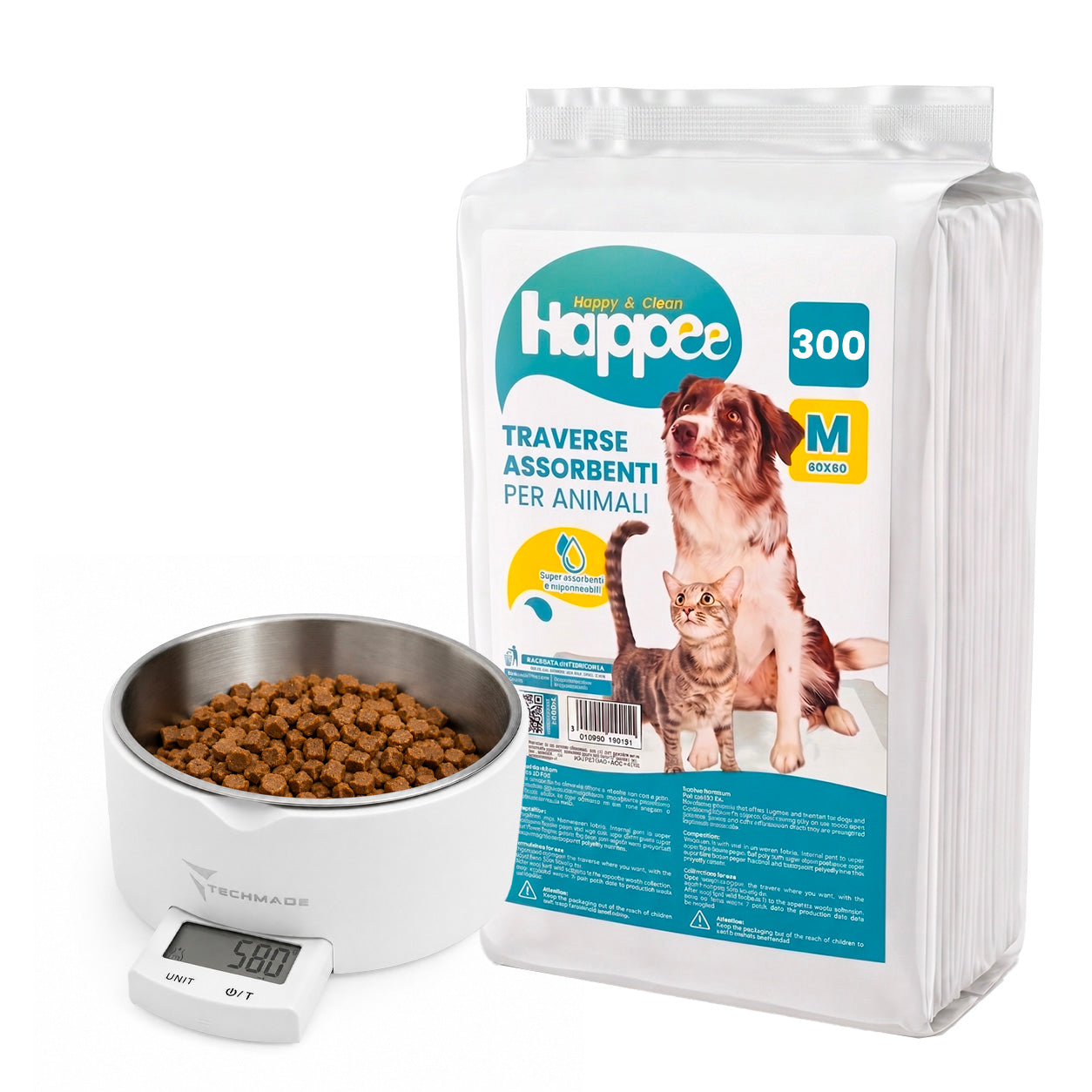 Traversine Igieniche Assorbenti - Cani & Gatti - Taglia M 60x60 - Maxi Pack