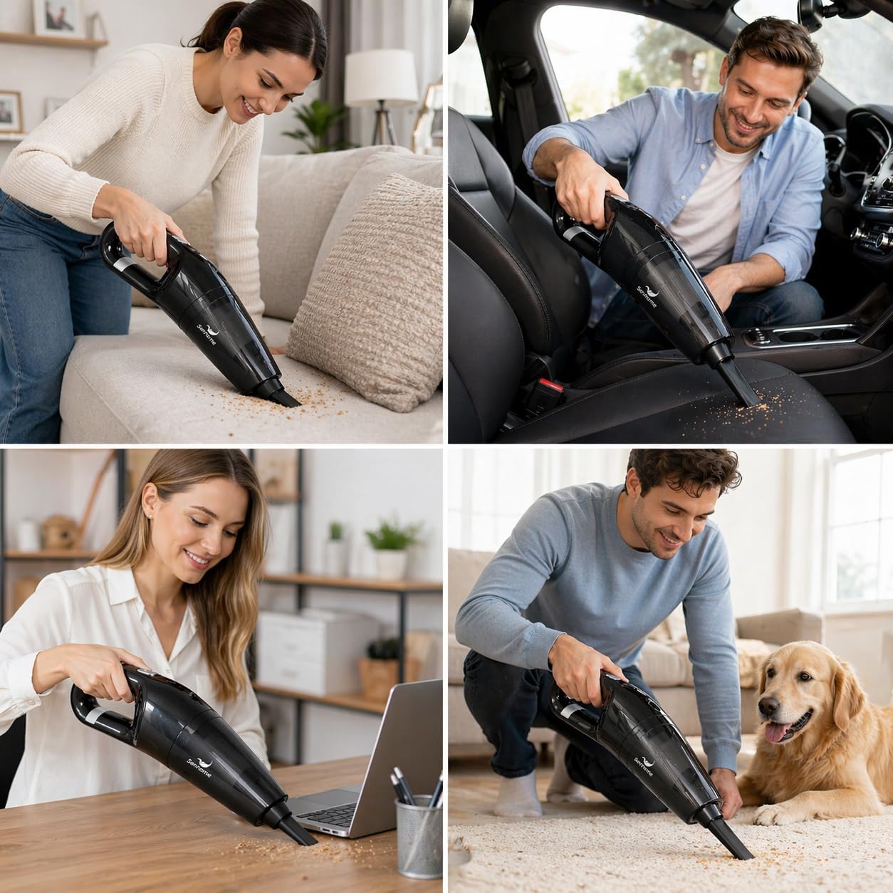 Rechargeable Crumb Vacuum with HEPA Filter - 2000mAh Battery