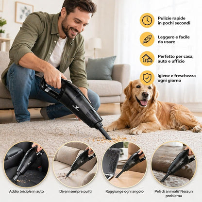 Rechargeable Crumb Vacuum with HEPA Filter - 2000mAh Battery