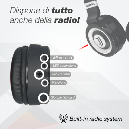 Cuffie Wireless Bluetooth On-Ear - Juventus