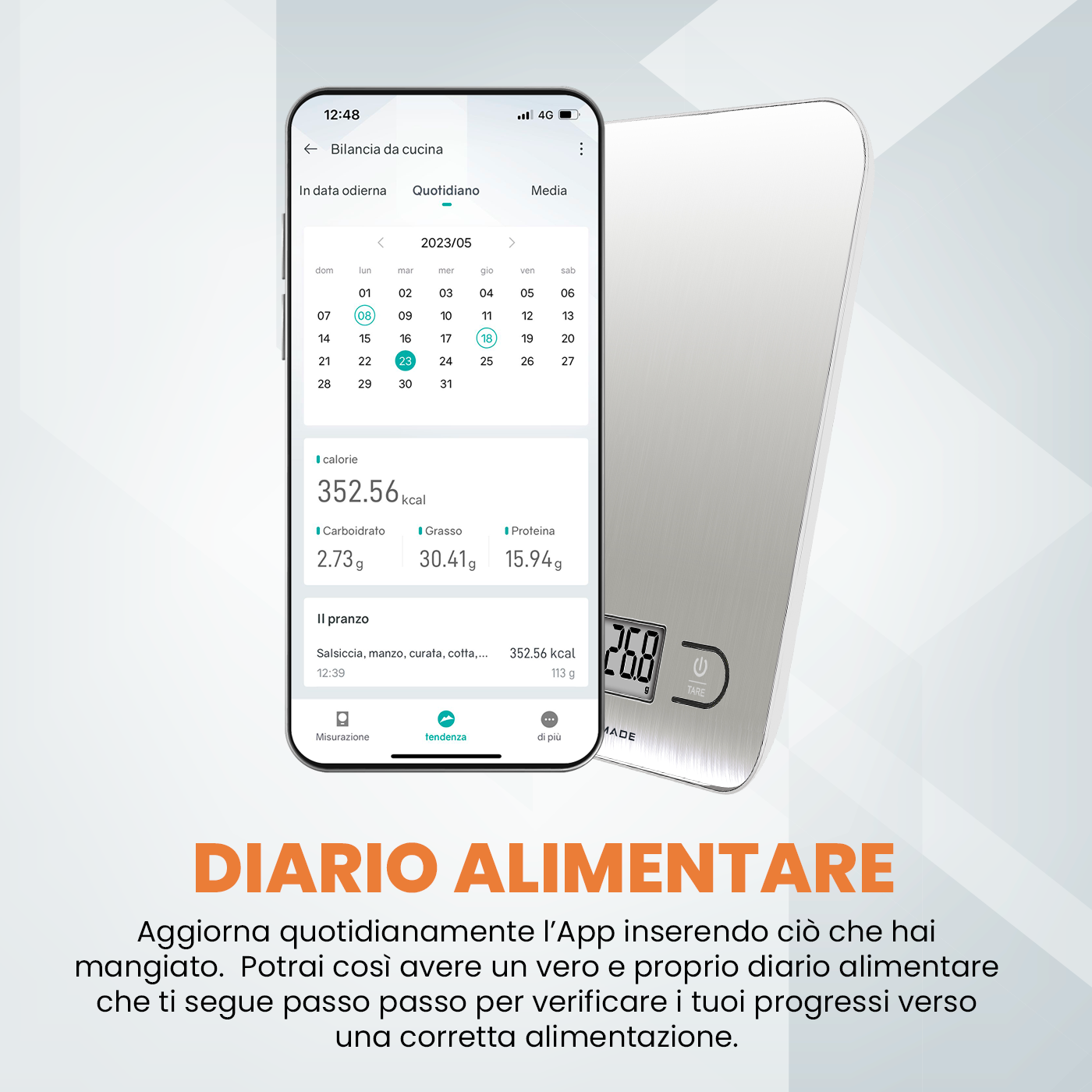 Smart Digital Food Scale - Food Diary - for iOS and Android