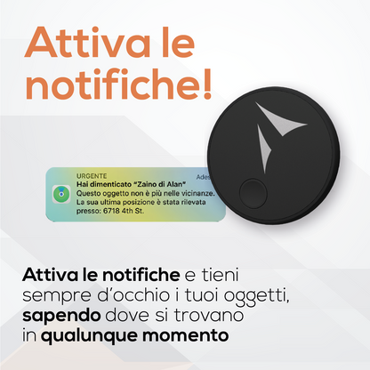 Localizzatore Smart Tracker (compatibile con Apple) con funzione SOS