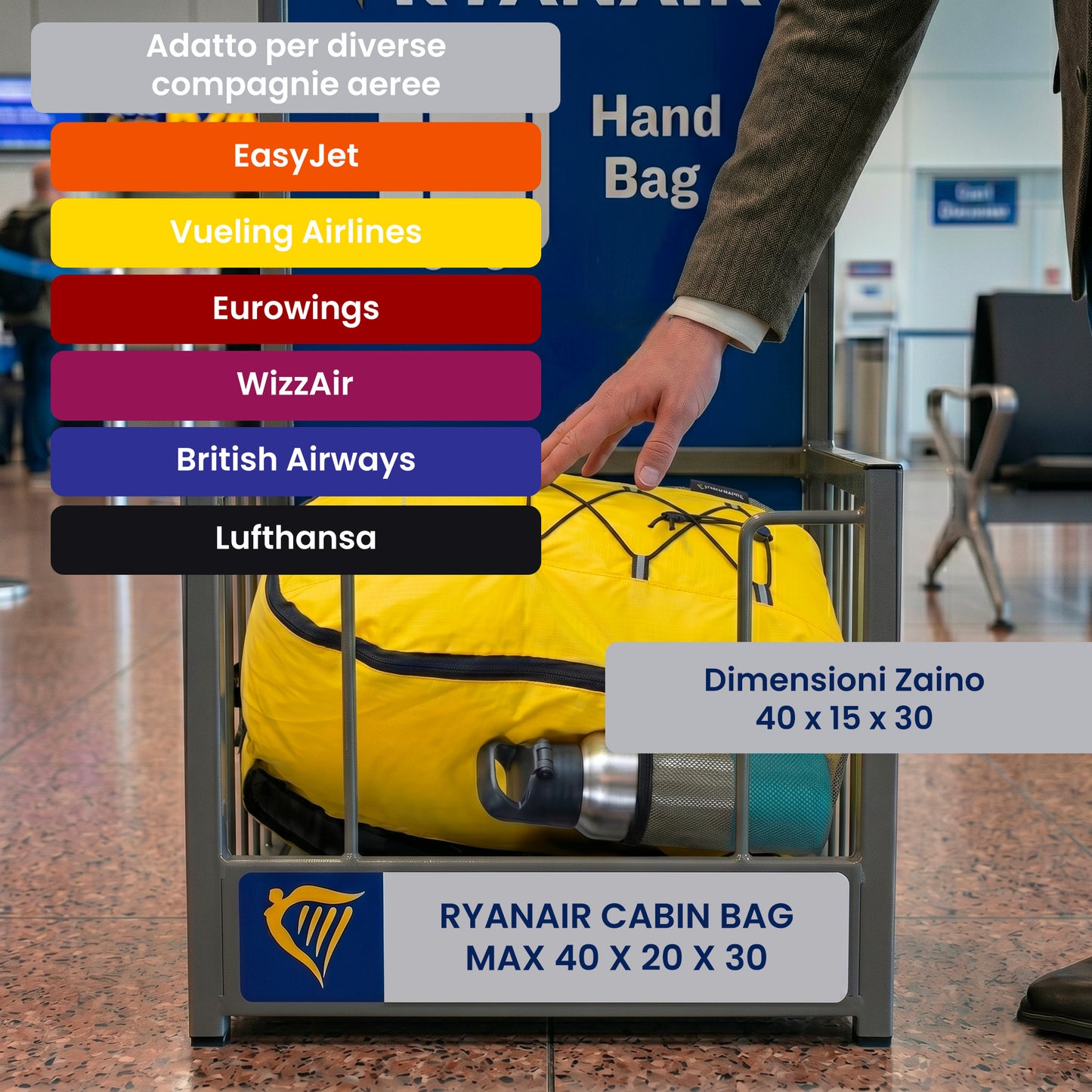 Adventure Medium Backpack - 40x30x15 - for Sports and Airplane Cabins