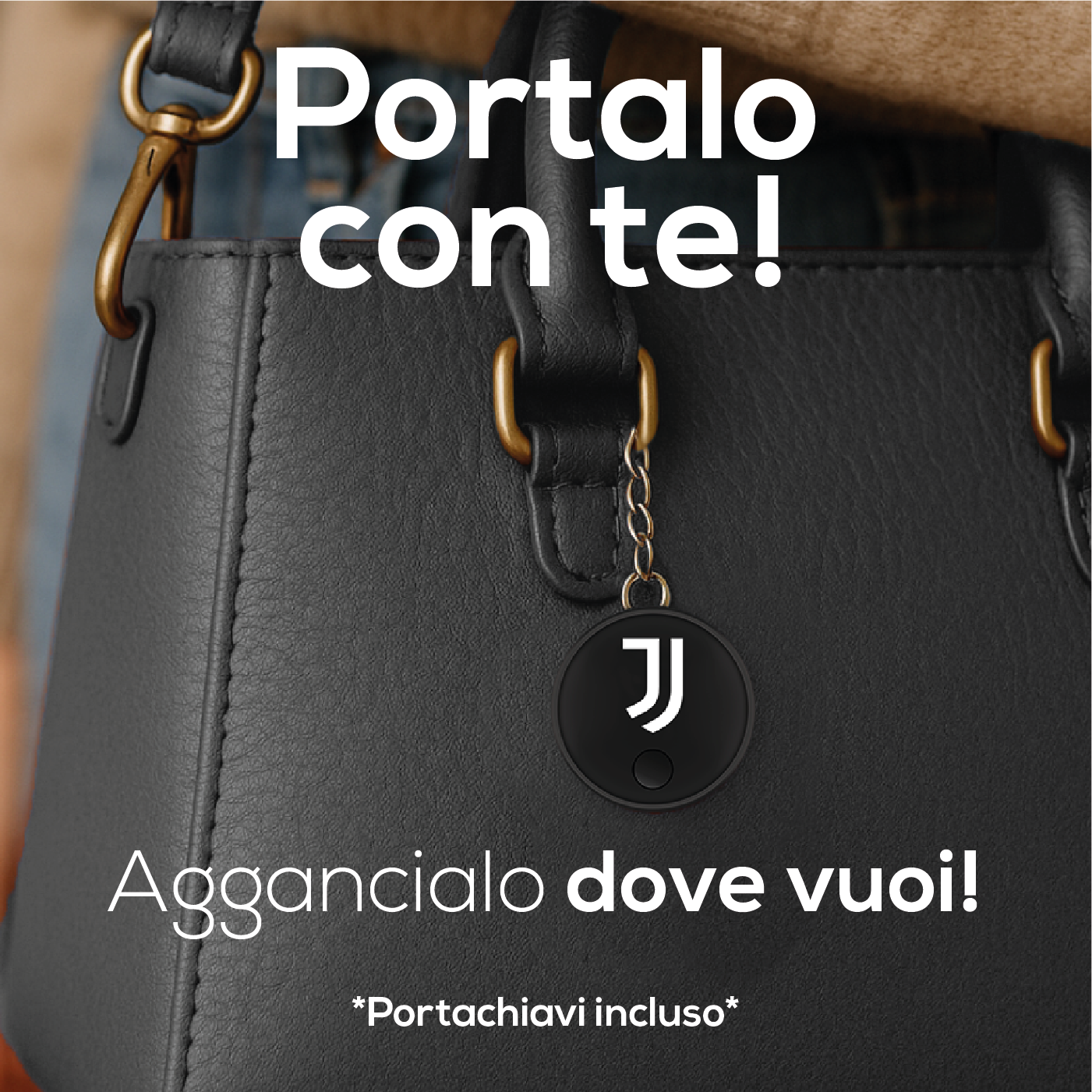 Localizzatore Smart Tracker (compatibile con Apple) con funzione SOS - Juventus