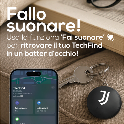 Localizzatore Smart Tracker (compatibile con Apple) con funzione SOS - Juventus
