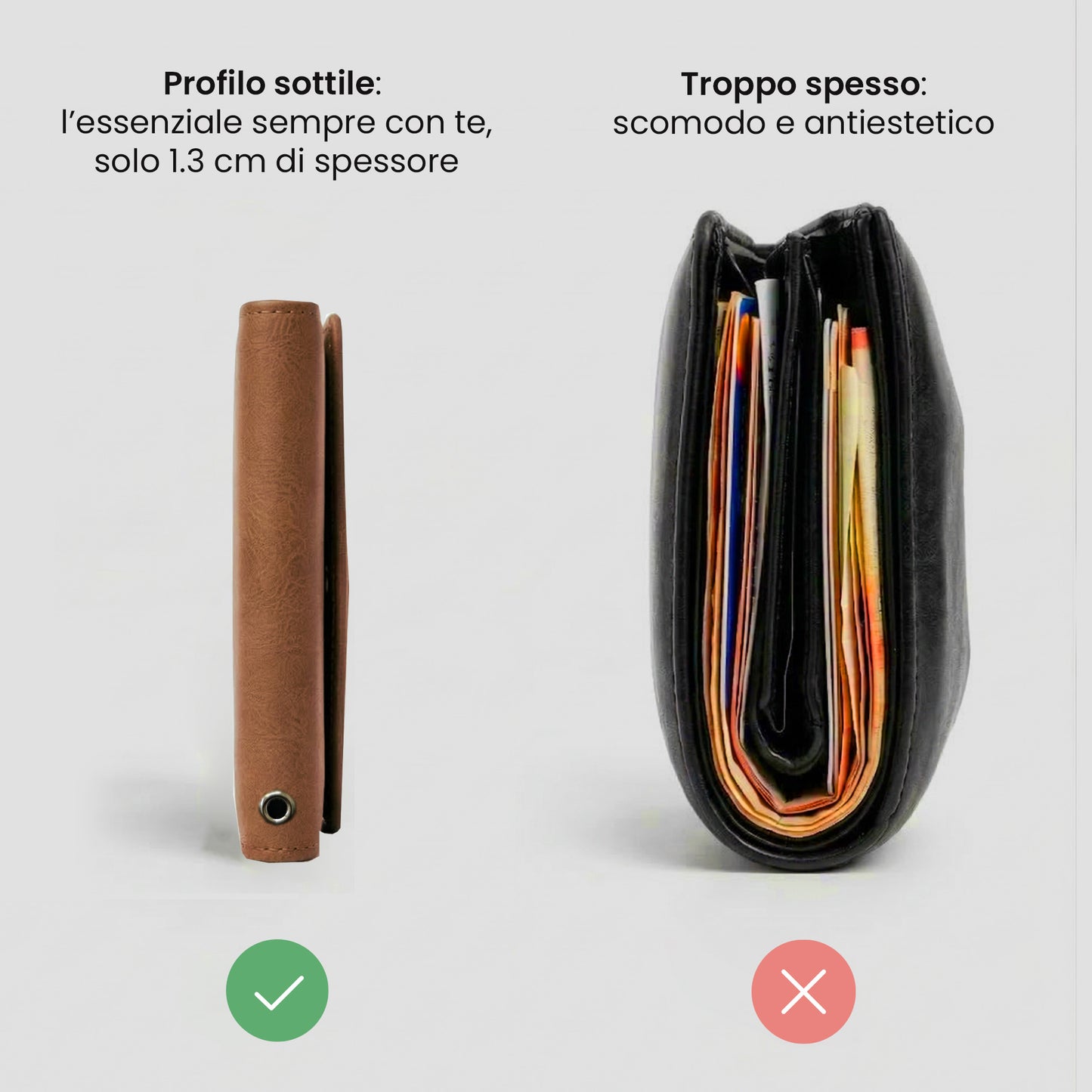 Portafogli Smart Basic compatibile Magsafe - Tasca Banconote, fino a 6 Carte
