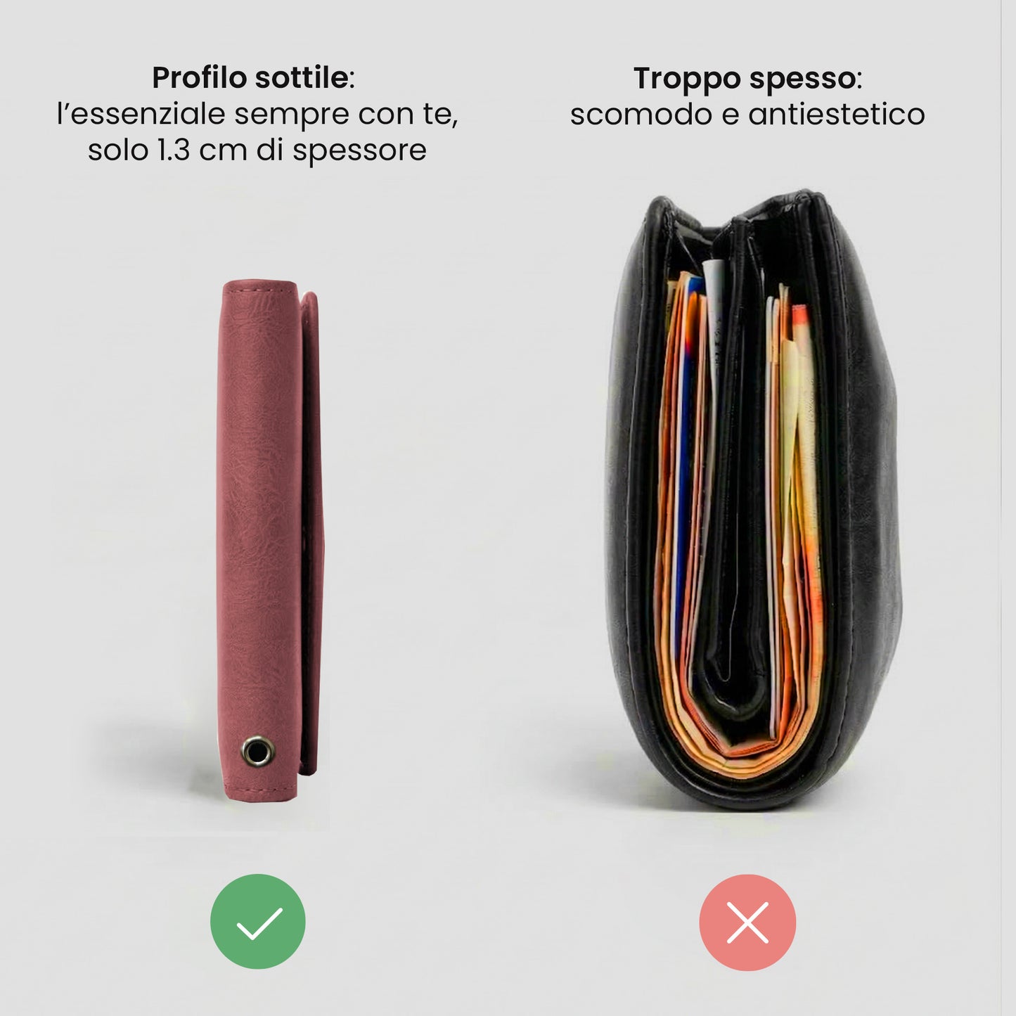 Portafogli Smart Basic compatibile Magsafe - Tasca Banconote, fino a 6 Carte