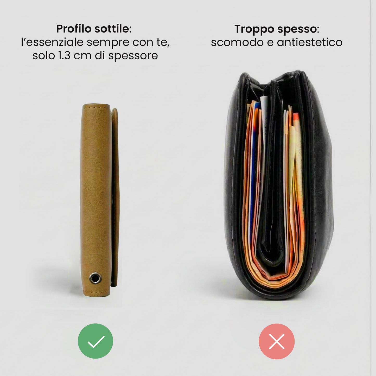 Portafogli Smart Basic compatibile Magsafe - Tasca Banconote, fino a 6 Carte