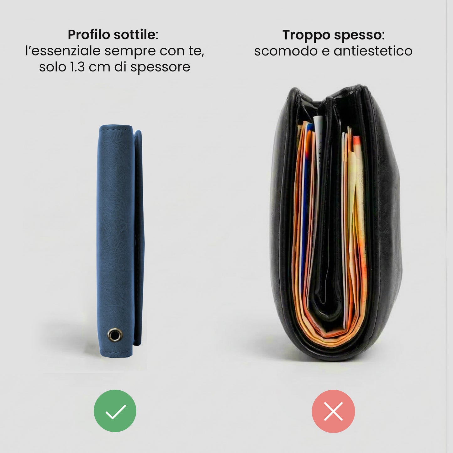 Portafogli Smart Basic compatibile Magsafe - Tasca Banconote, fino a 6 Carte