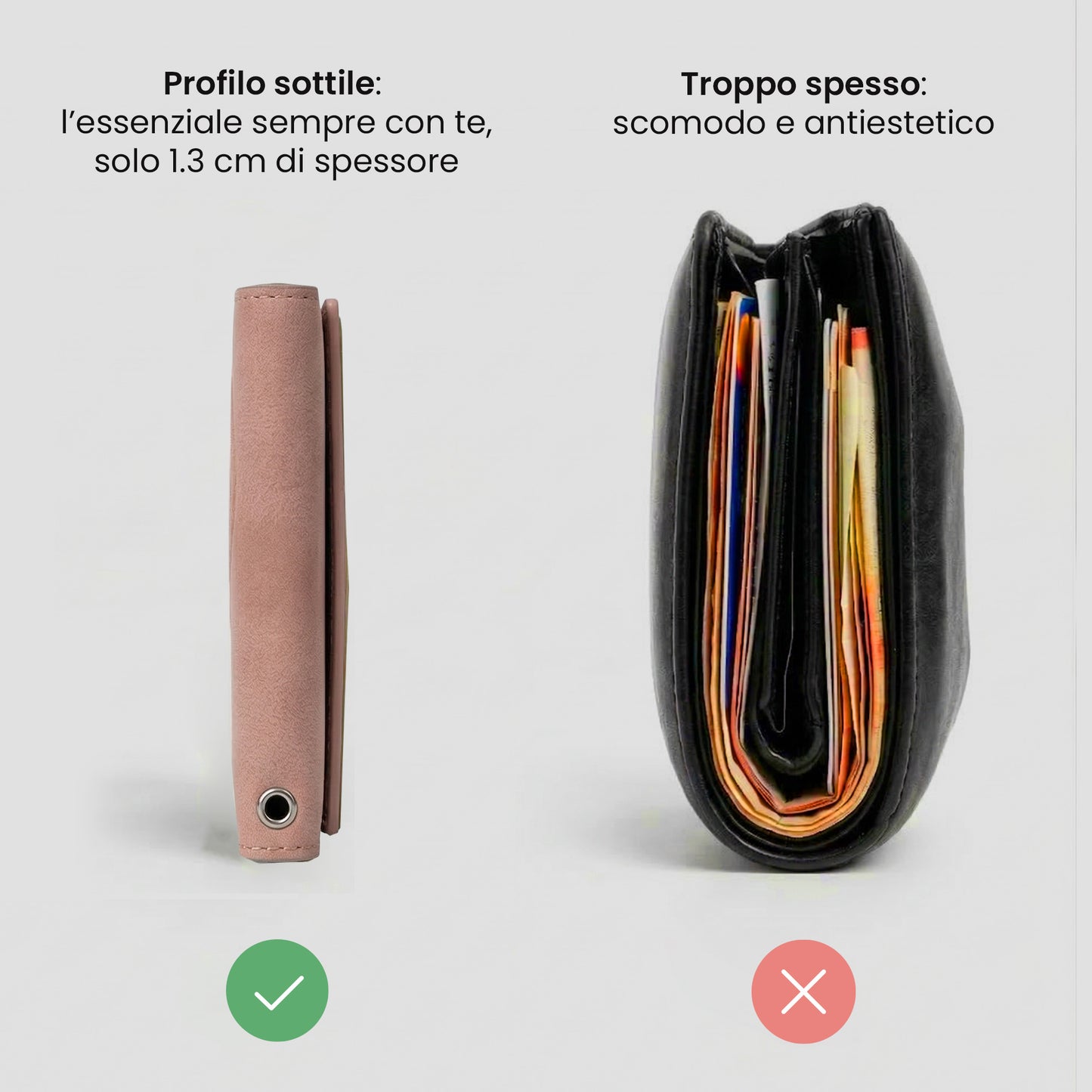 Portafogli Smart Basic compatibile Magsafe - Tasca Banconote, fino a 6 Carte