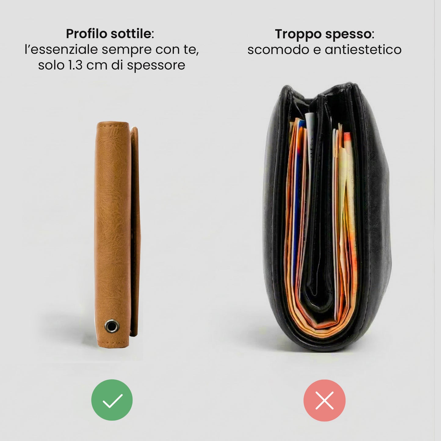 Portafogli Smart Basic compatibile Magsafe - Tasca Banconote, fino a 6 Carte