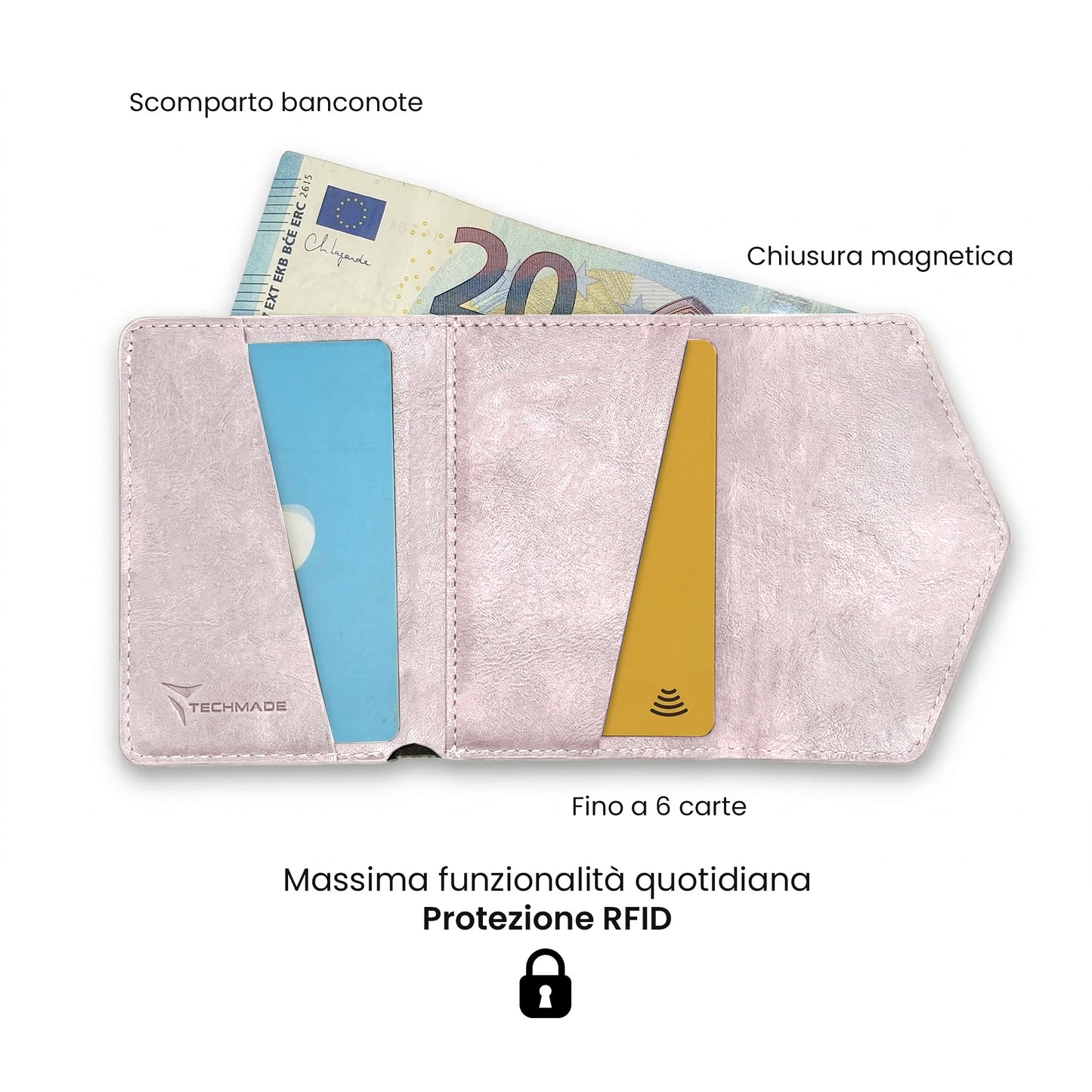 Portafogli Smart Basic compatibile Magsafe - Tasca Banconote, fino a 6 Carte