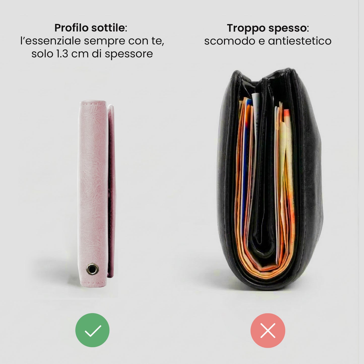 Portafogli Smart Basic compatibile Magsafe - Tasca Banconote, fino a 6 Carte
