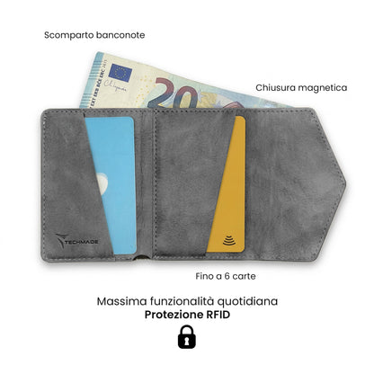 Portafogli Smart Basic compatibile Magsafe - Tasca Banconote, fino a 6 Carte