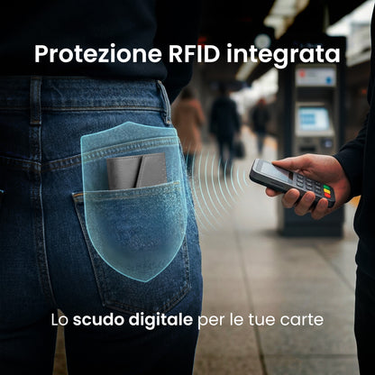 Portafogli Smart Basic compatibile Magsafe - Tasca Banconote, fino a 6 Carte