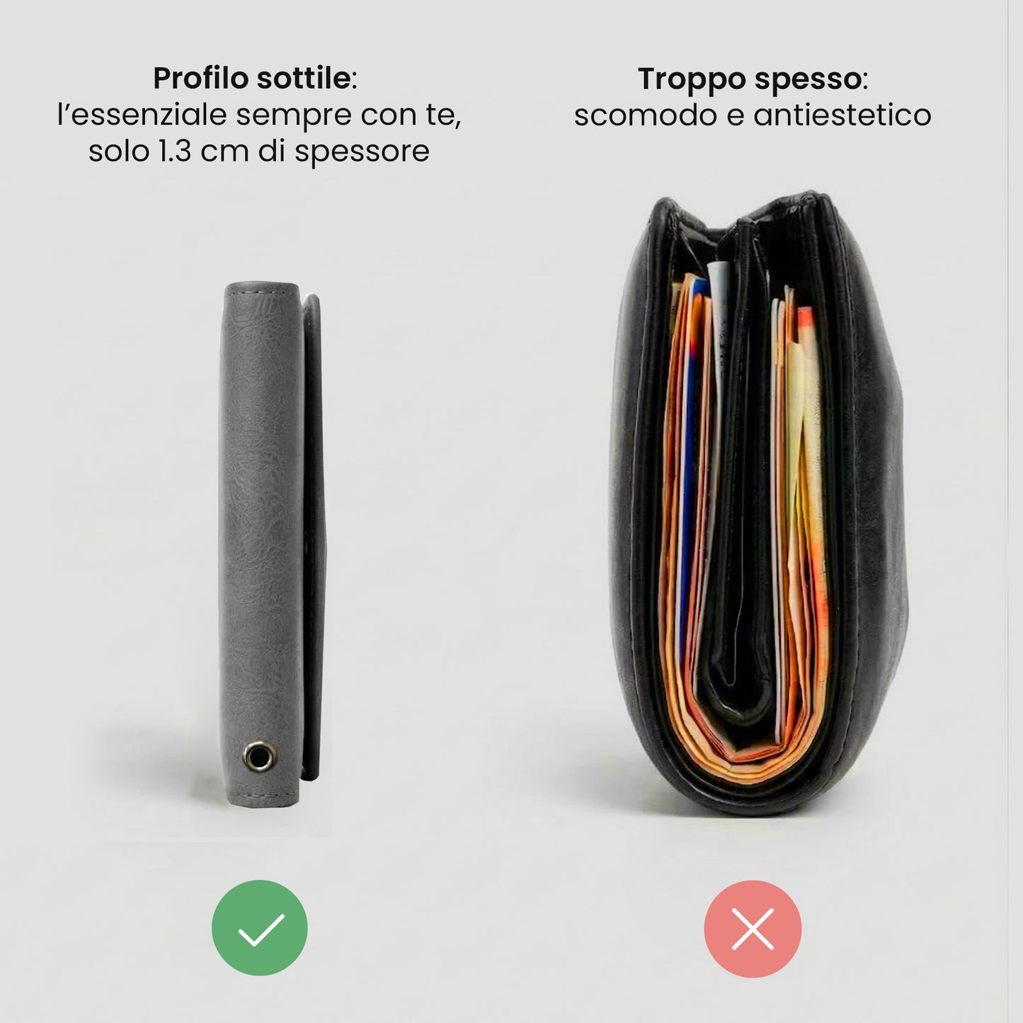 Portafogli Smart Basic compatibile Magsafe - Tasca Banconote, fino a 6 Carte