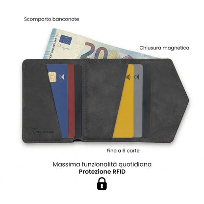 Portafogli Smart Basic compatibile Magsafe - Tasca Banconote, fino a 6 Carte