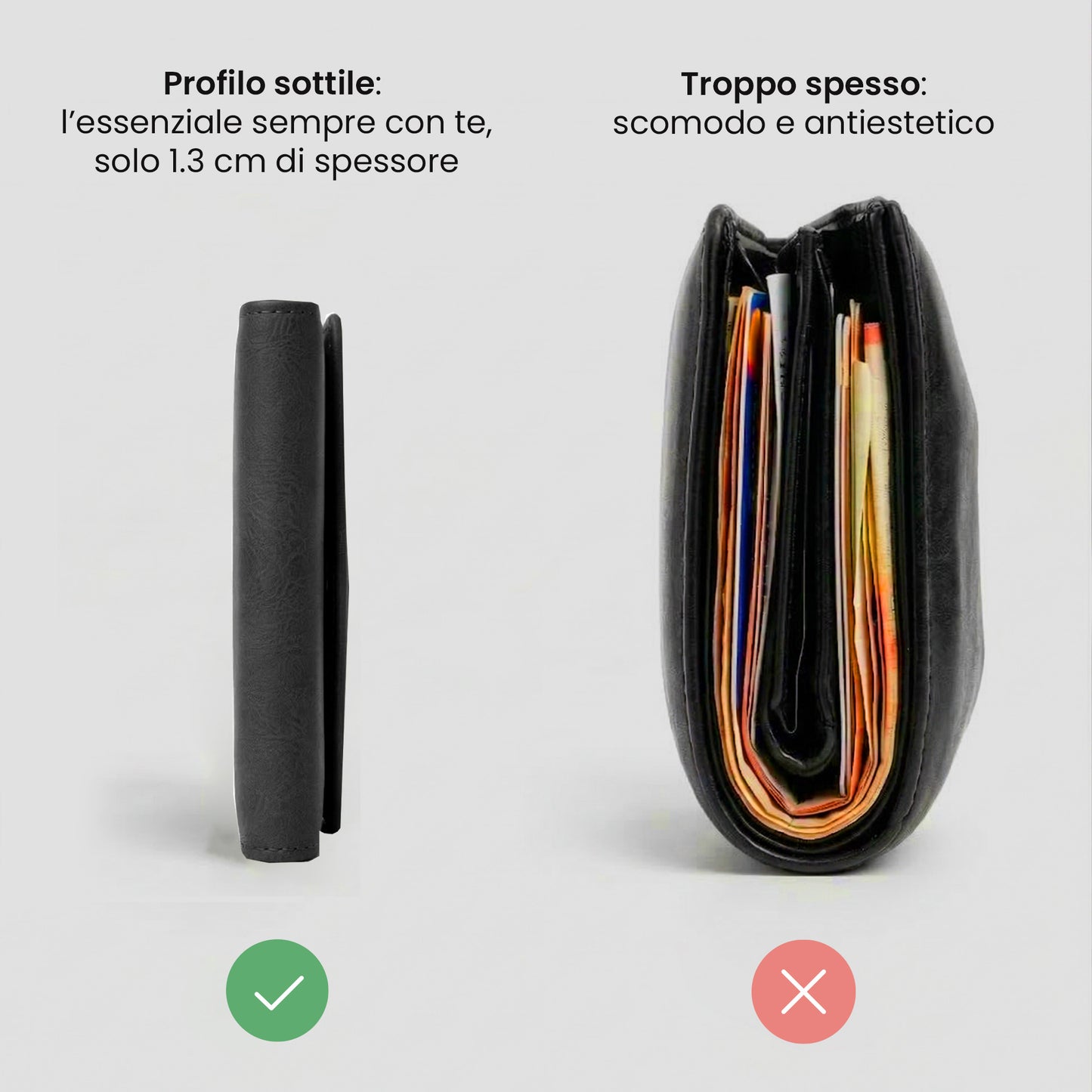 Portafogli Smart Basic compatibile Magsafe - Tasca Banconote, fino a 6 Carte
