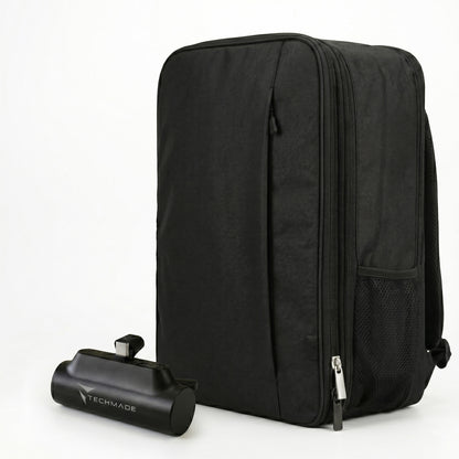 Hybrid Backpack and 4500mAh Power Bank Bundle - for Travel, Work, and School