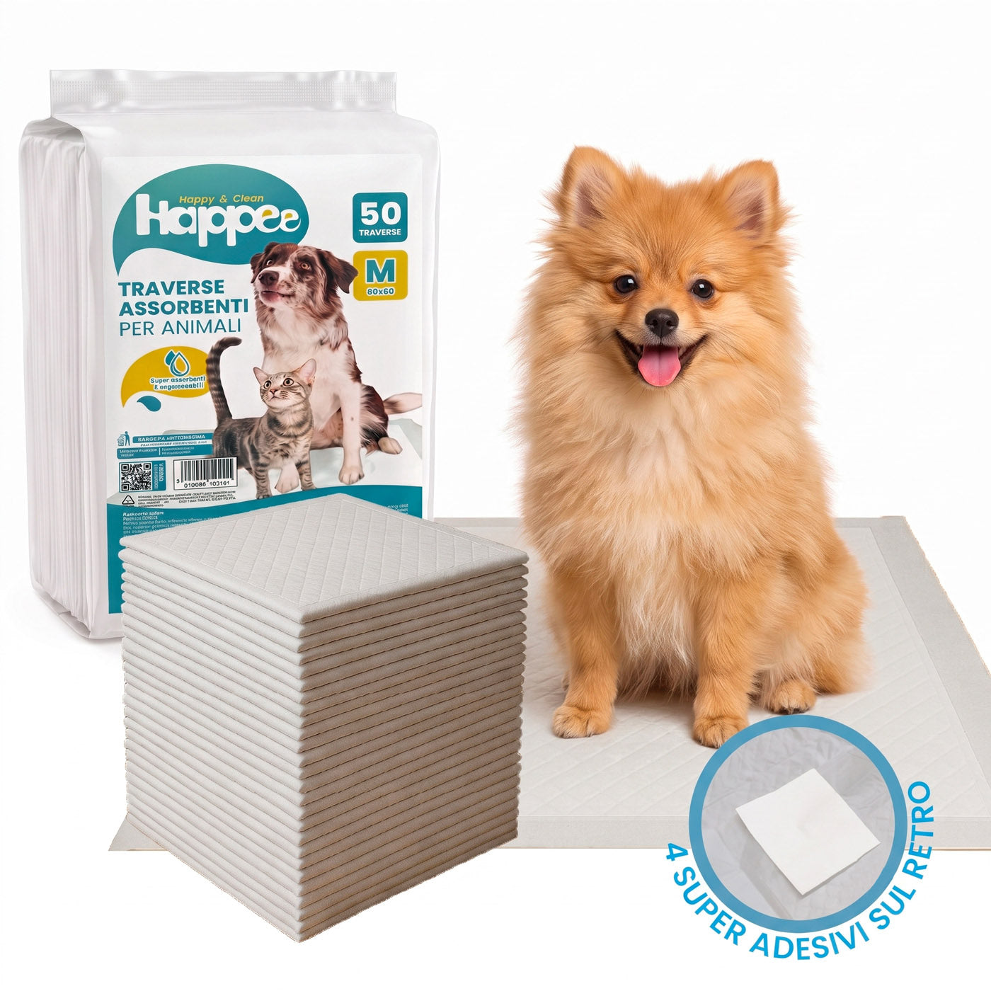 Traversine Igieniche Assorbenti - Cani & Gatti - Taglia M 60x60 - Maxi Pack