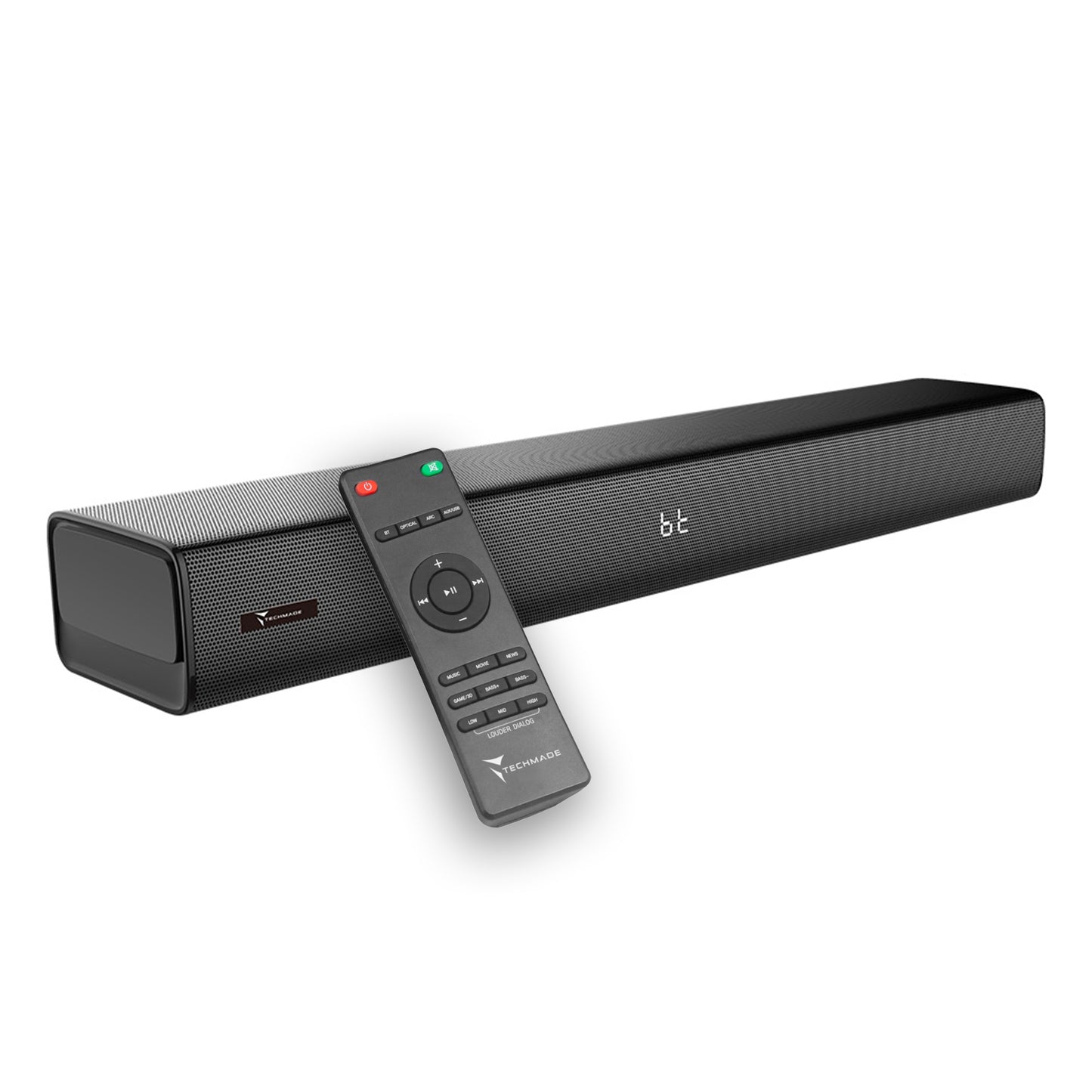 Soundbar con Subwoofer 2.1  80W - ARC, Bluetooth, AUX, Ottico