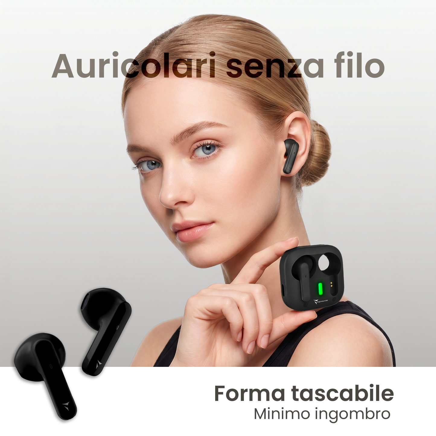 In-Ear Bluetooth Earbuds XM201 - with Charging Case - AI Translation
