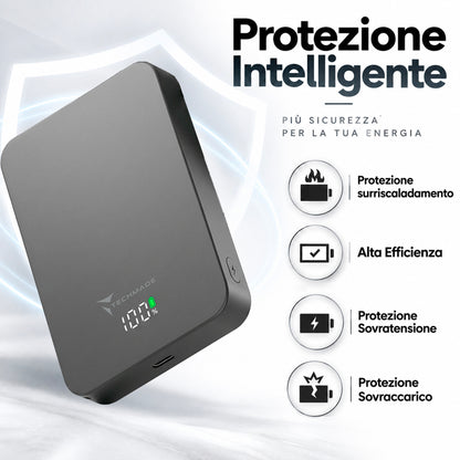 Powerbank con ricarica Wireless - 5000mAh / 10000mAh Grigio