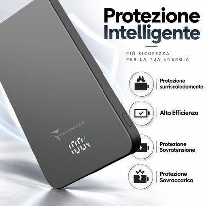Powerbank con ricarica Wireless - 5000mAh / 10000mAh Grigio