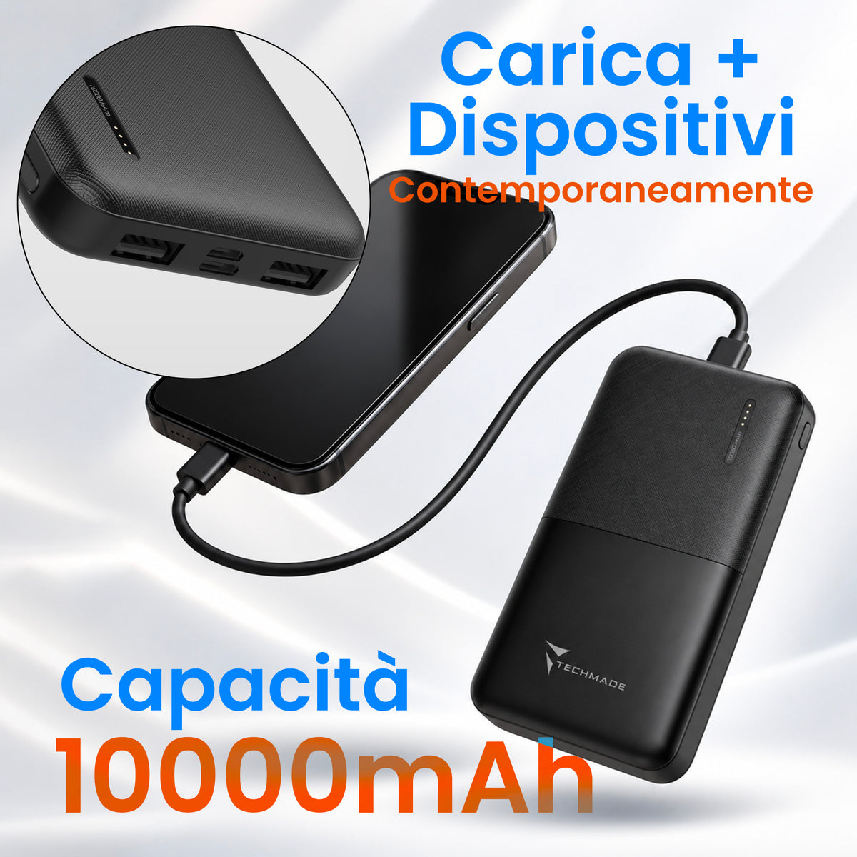 Power Bank 5000mAh, Slim & Compact - Inter
