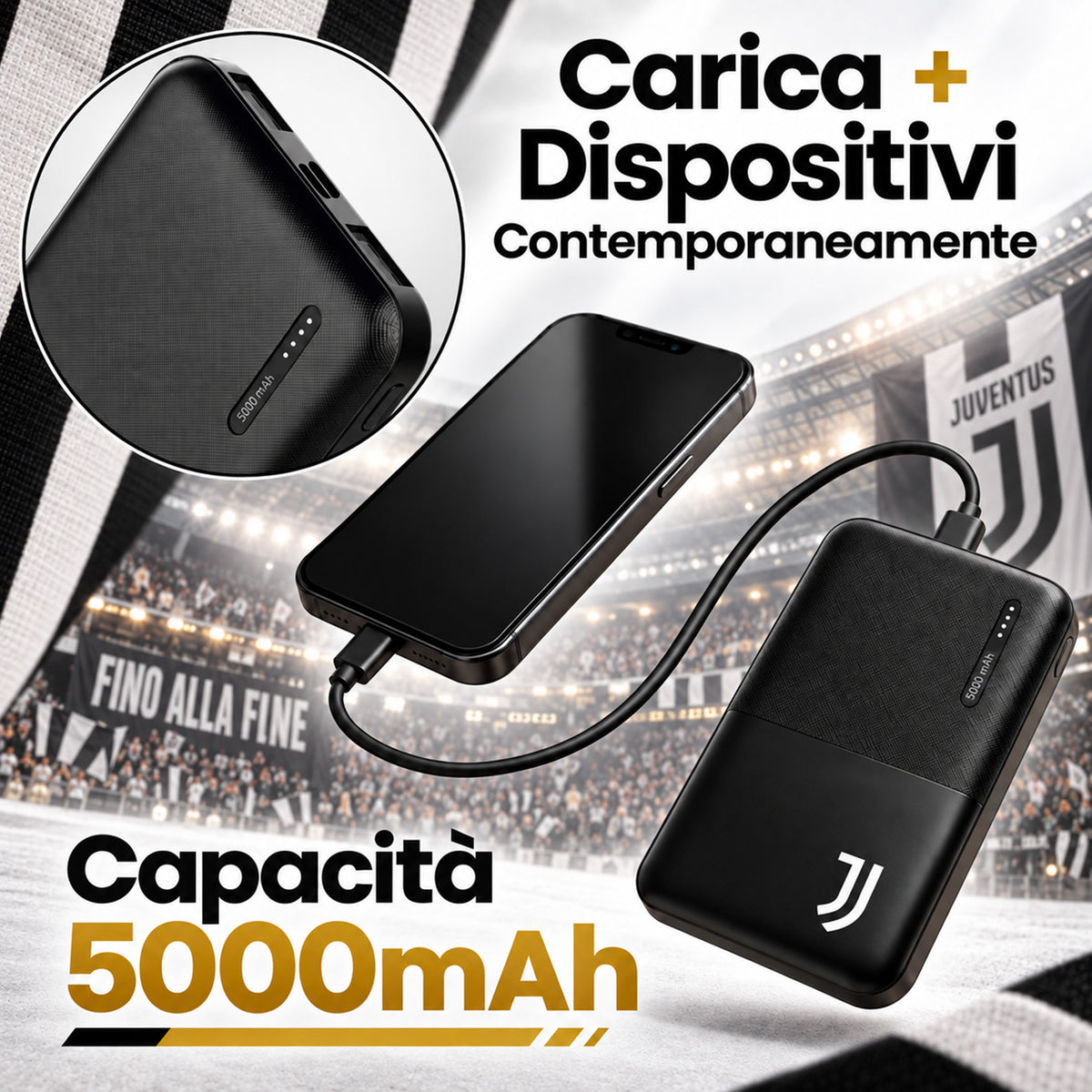 Power Bank 5000mAh, Slim & Compact - Inter