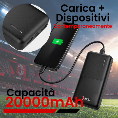 Power Bank 5000 / 10000 / 20000 mAh, Sottile & Compatto - Milan