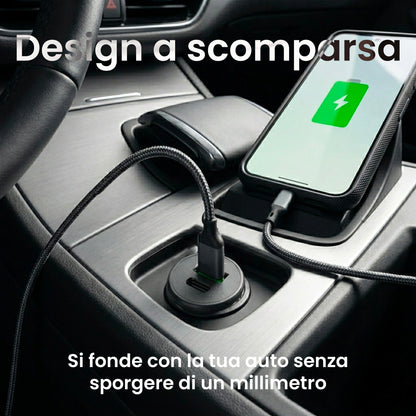 Car Charger for 12V Cigarette Lighter Socket - USB A and Type C