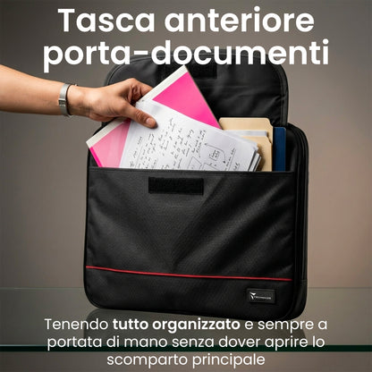 Borsa porta PC - Fino a 15,6" - con Tracolla e Manico