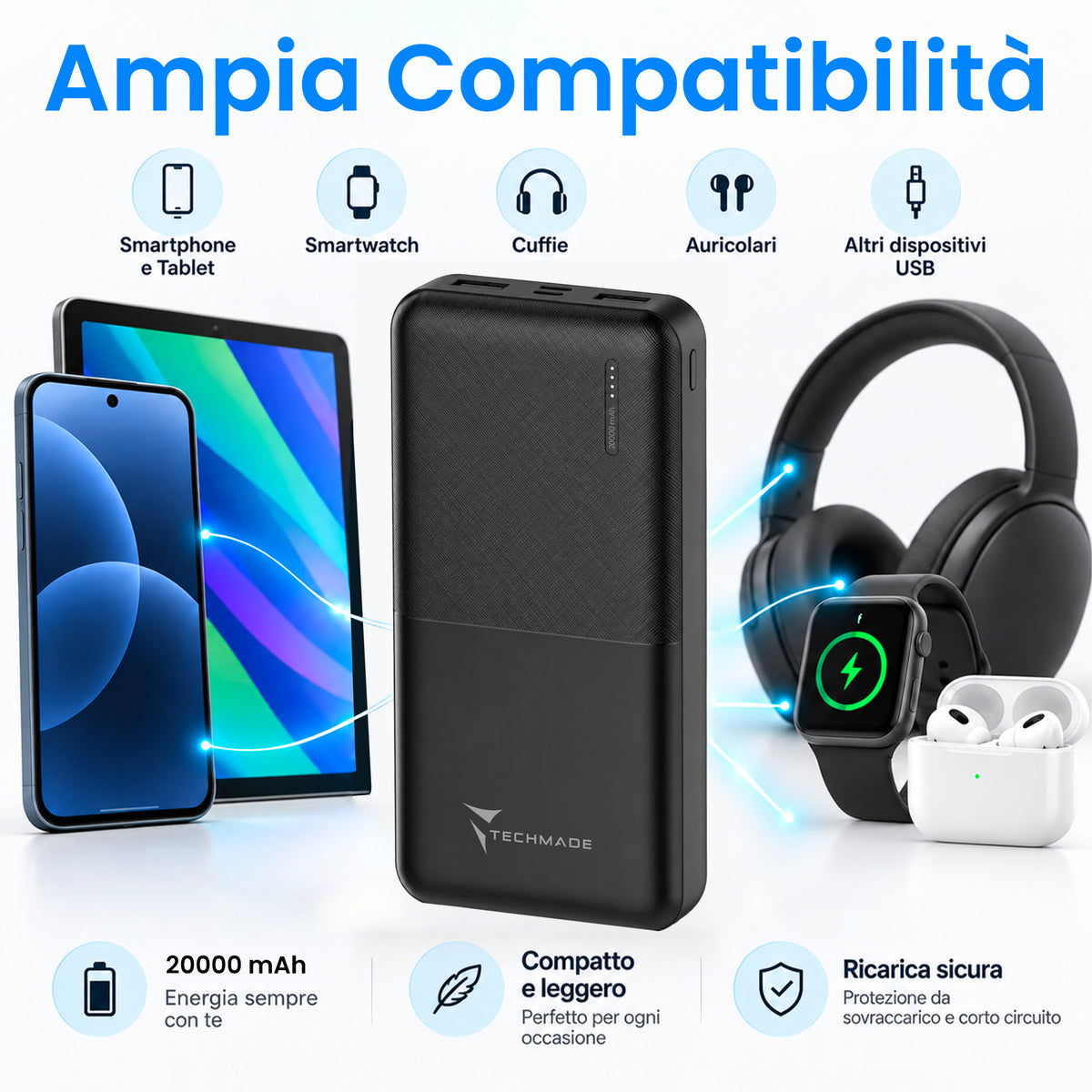 Power Bank 5000mAh, Slim & Compact - Inter