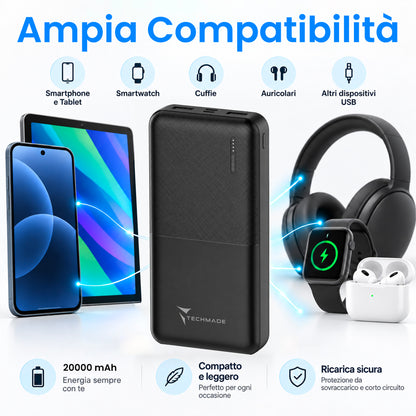 Power Bank 5000mAh, Slim & Compact - Inter