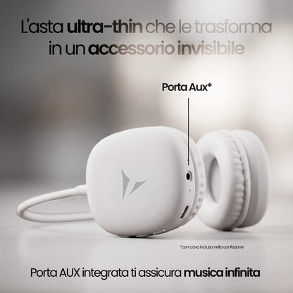 Cuffie Wireless Bluetooth On Ear Ultra Slim