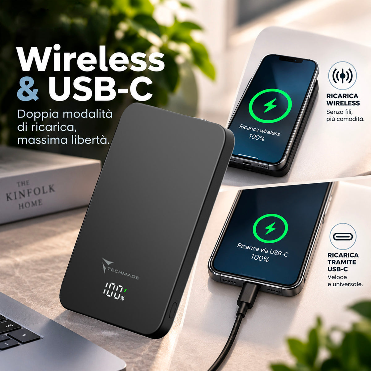 Wireless Charging Power Bank - 5000mAh / 10000mAh - Inter