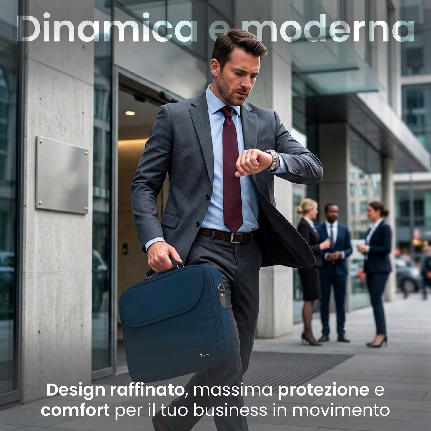 Borsa porta PC - Fino a 15,6" - con Tracolla e Manico