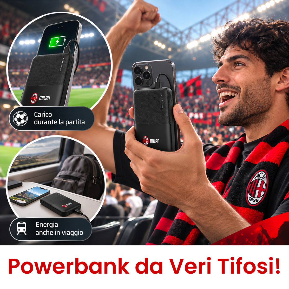 Power Bank 5000 / 10000 / 20000 mAh, Sottile & Compatto - Milan