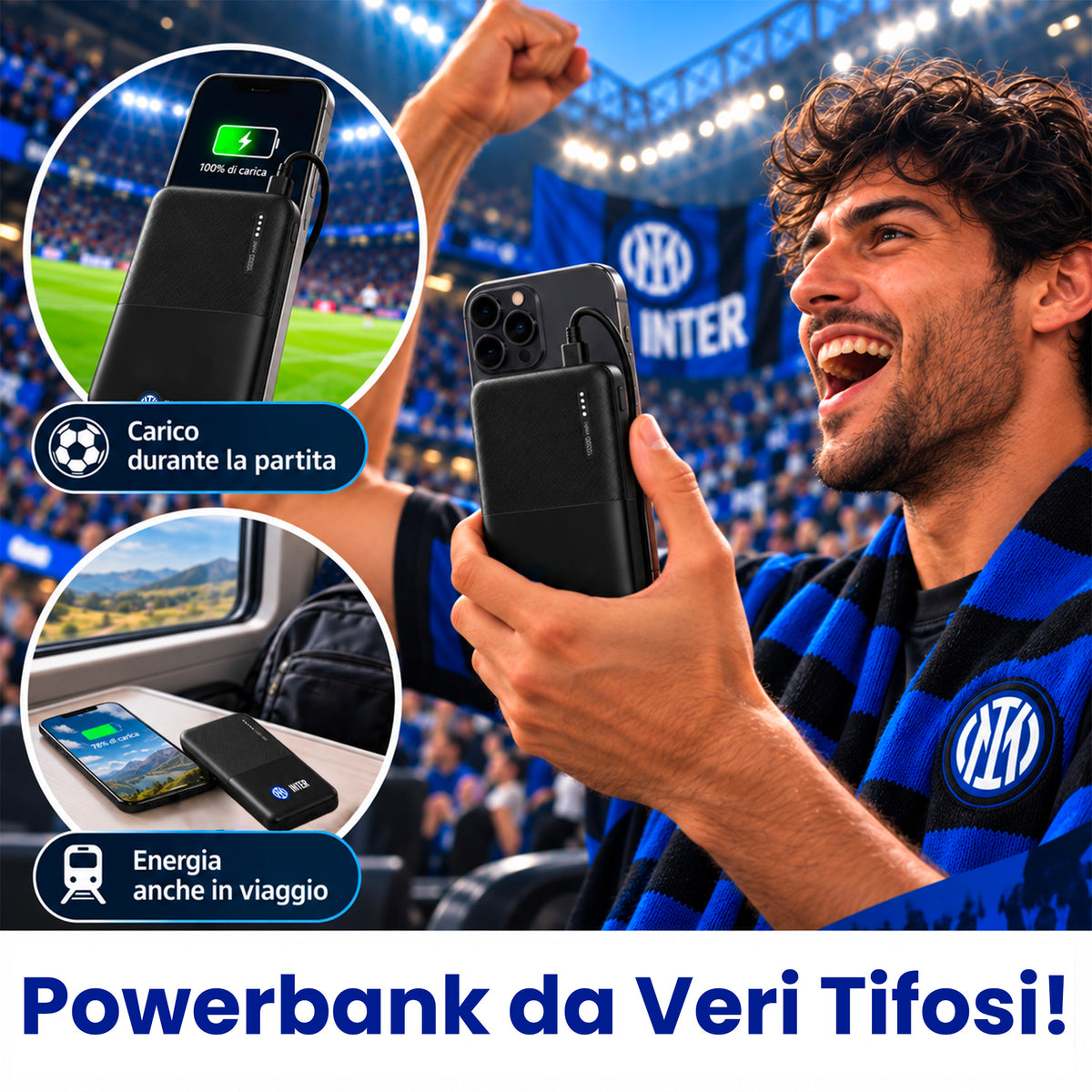 Power Bank 5000 / 10000 / 20000 mAh, Sottile & Compatto - Inter
