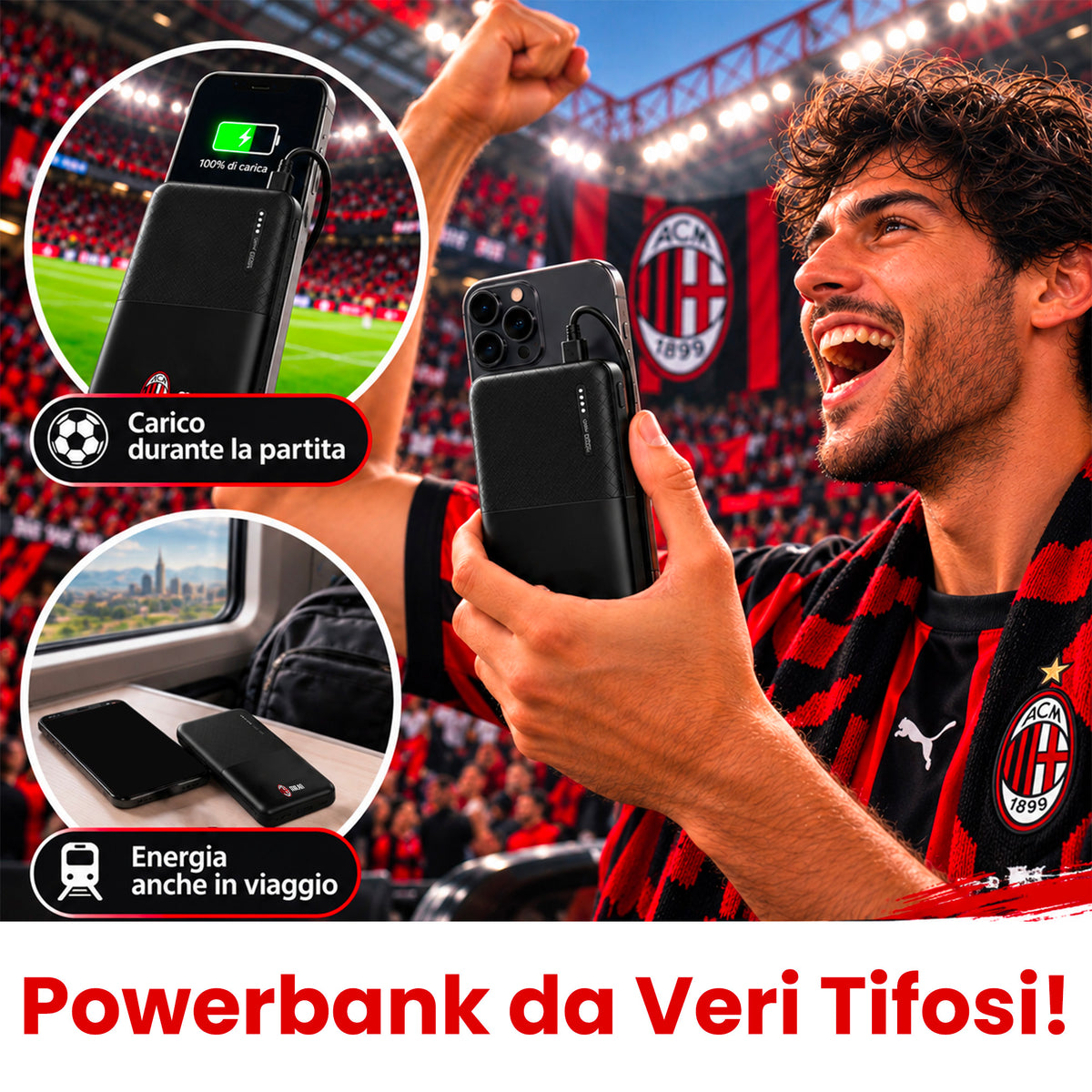 Power Bank 5000 / 10000 / 20000 mAh, Sottile & Compatto - Milan