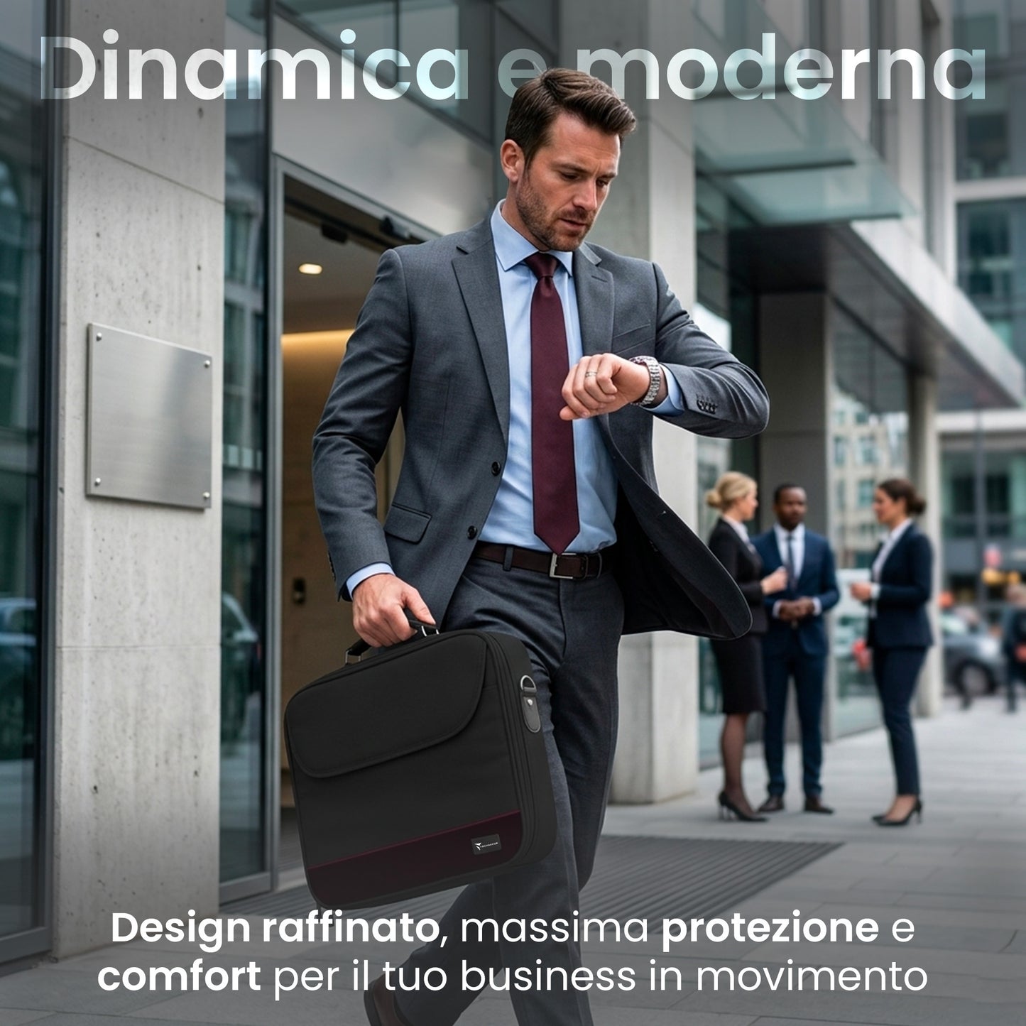 Borsa porta PC - Fino a 15,6" - con Tracolla e Manico