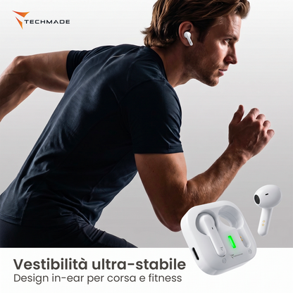 In-Ear Bluetooth Earbuds XM201 - with Charging Case - AI Translation