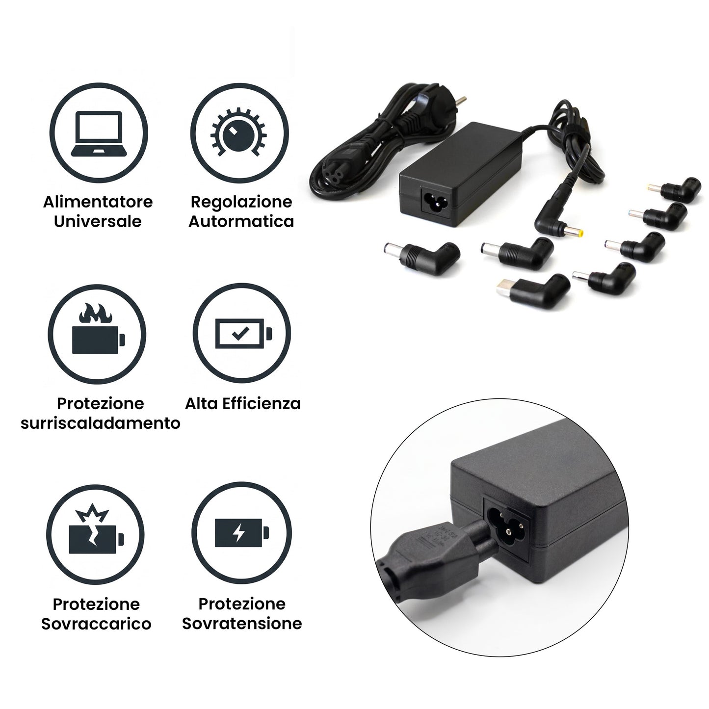 Caricatore universale per PC - 65W e 90W